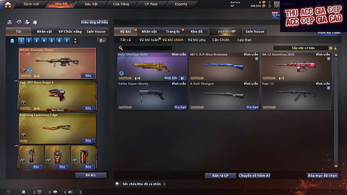 shop acc cf uy tin gia re
